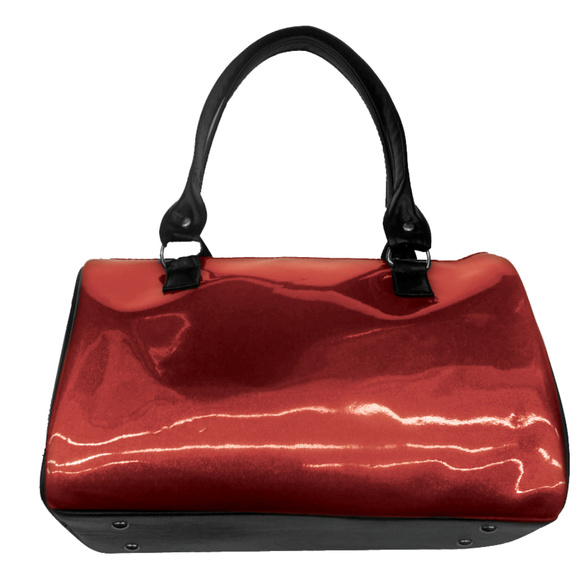 US HANDMADE Doctor Bag1 Satchel Style Shiny Glossy - Picture 2 of 7